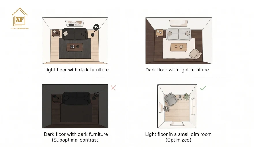 matching floor tone furniture