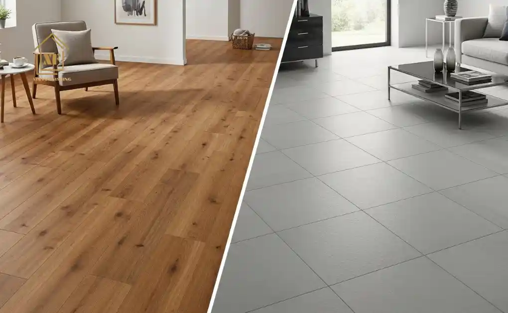 Vinyl Flooring and Porcelain Tiles