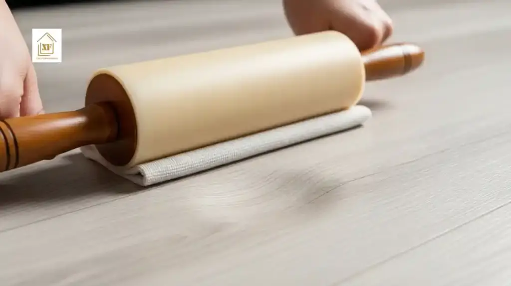 repairing vinyl flooring dent 