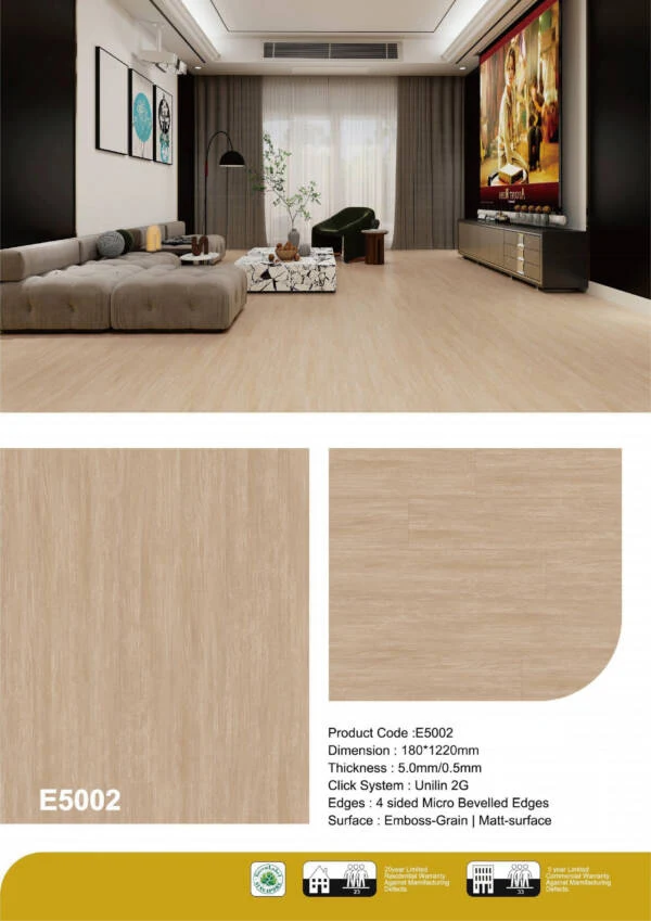 Natural Oak E5002 Premium Vinyl Flooring