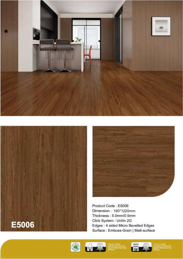Walnut Brown E5006 Luxury Vinyl Flooring