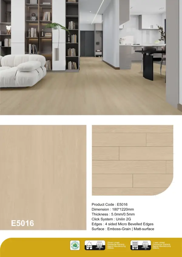Honey Birch E5016 Luxury Vinyl Tile