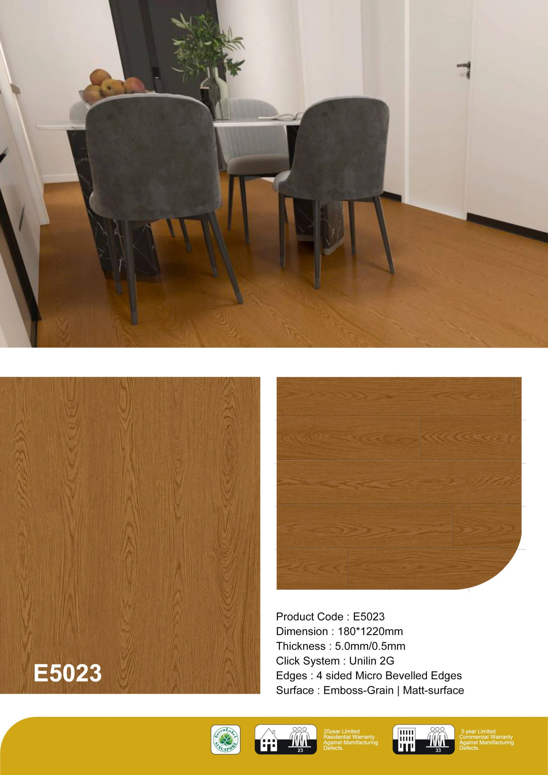 Amber Oak E5023 Luxury Vinyl Tile