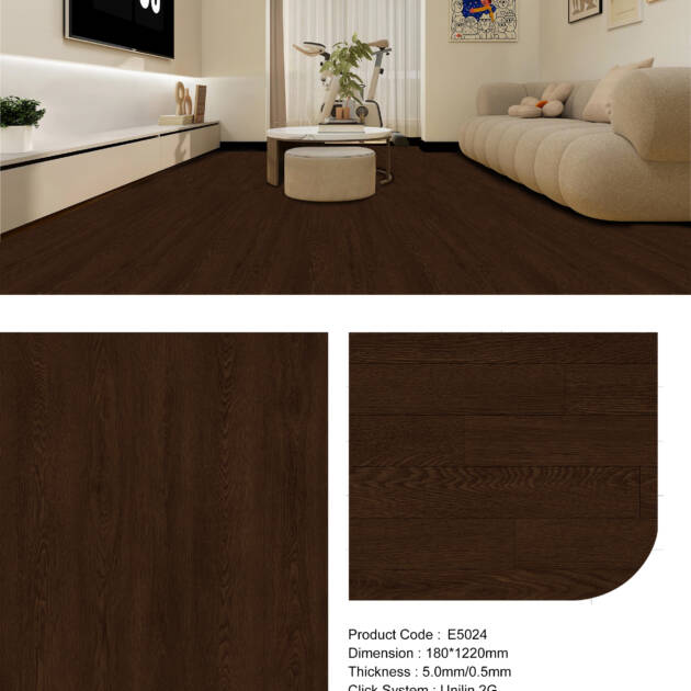 Midnight Walnut E5024 Luxury Vinyl Tile