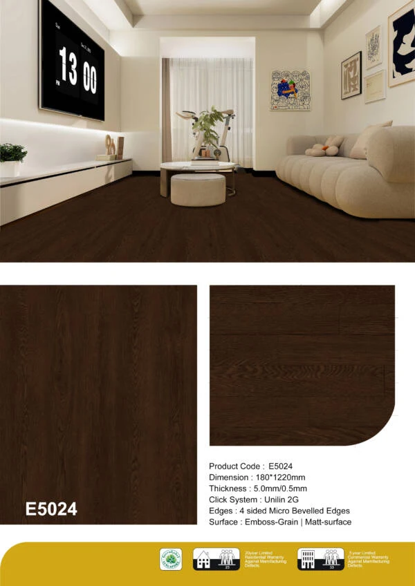 Midnight Walnut E5024 Luxury Vinyl Tile