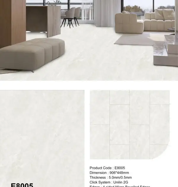 Micro Cement Vinyl Effect Flooring E8005 Premium Vinyl Flooring